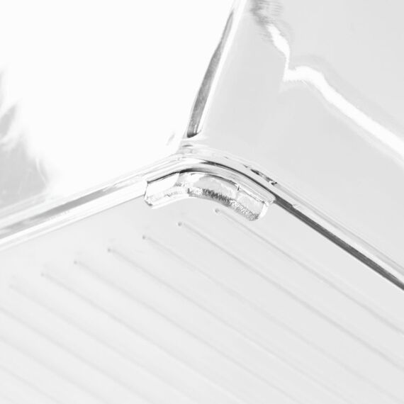 iDesign Cabinet/Kitchen Binz Aufbewahrungsbox, kleiner Küchen Organizer aus Kunststoff, lange Box, durchsichtig