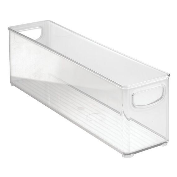 InterDesign bac rangement frigo, petite boîte alimentaire spacieuse en plastique, boîte conservation alimentaire à poignées, transparent, Durchsichtig