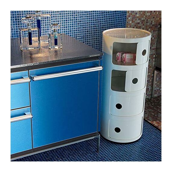 Kartell Componibili, 4 Elements, Grün, Runde Basis