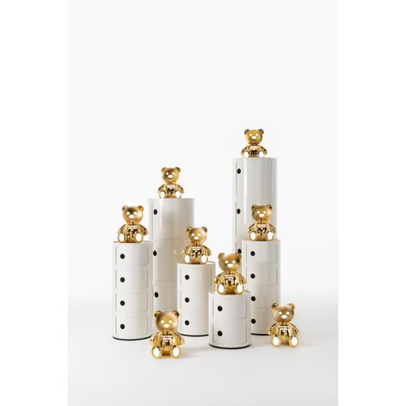 Kartell Componibili, 4 Elements, Weiß, Runde Basis