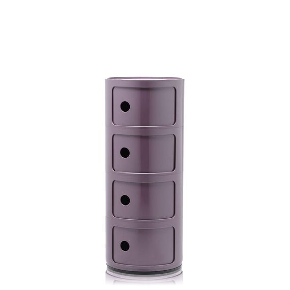 Kartell Componibili, 4 Elements, Violet, Runde Basis