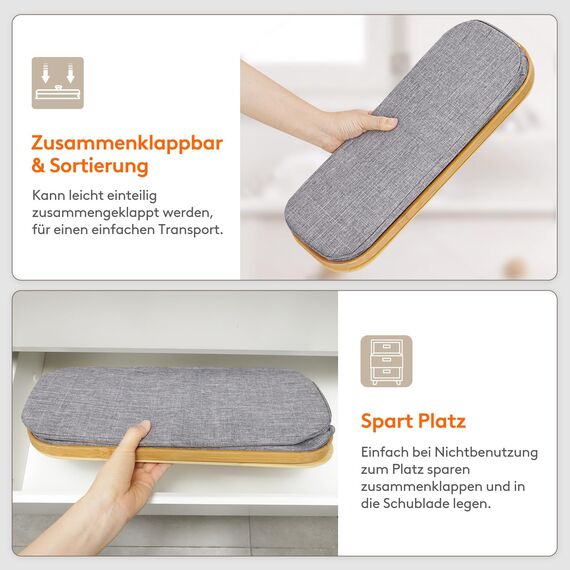 Lifewit Toilettenpapier Aufbewahrungskorb, Bambus Badezimmer Organizer, Klopapier Aufbewahrungsschrank für Enge Räume, Toilet Paper Behälter mit Deckel, 30L，Grau