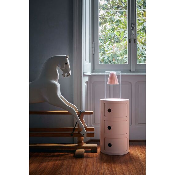 Kartell Componibili Bio, Container 3-fächer, Rosa