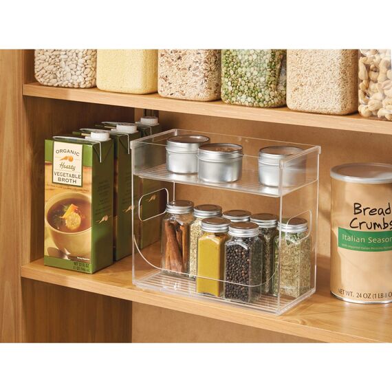 iDesign 68530EU Schrank-Boxen Gewürzregal, 25,75 cm x 11,75 cm x 21,75 cm, durchsichtig