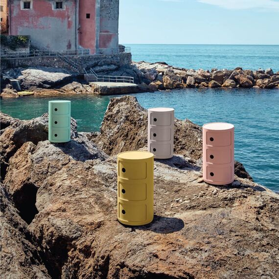 Kartell Componibili Bio, Container 3-fächer, Rosa