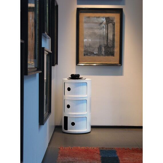 Kartell Componibili, 3 Elements, Violet, Runde Basis