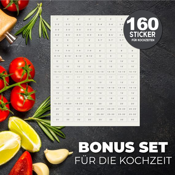 Homety Aufbewahrungsetiketten – Komplettes XXL-Set weiß – selbstklebend 288 Stück – runder minimalistischer Aufkleber – wasserfest