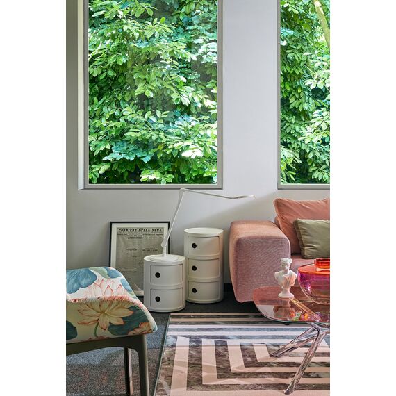 Kartell Componibili Recycled, Container 3-fächer, Mattweiß