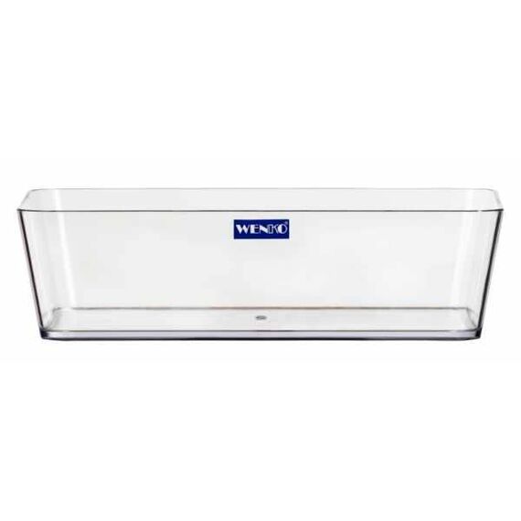 WENKO Ablage Candy, praktische Badezimmerablage für Badaccessoires, Aufbewahrung & Organisation in Bad & Gäste-WC in elegantem Design aus hochwertigem Kunststoff, BPA-frei, 22 x 14 x 6 cm, Transparent