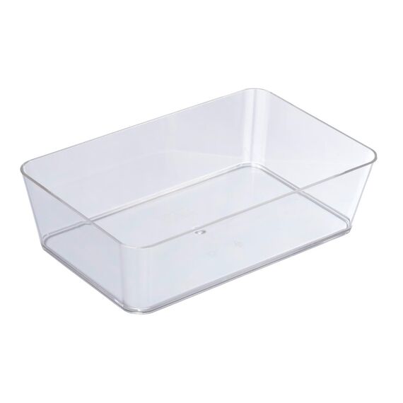 WENKO Ablage Candy, praktische Badezimmerablage für Badaccessoires, Aufbewahrung & Organisation in Bad & Gäste-WC in elegantem Design aus hochwertigem Kunststoff, BPA-frei, 22 x 14 x 6 cm, Transparent