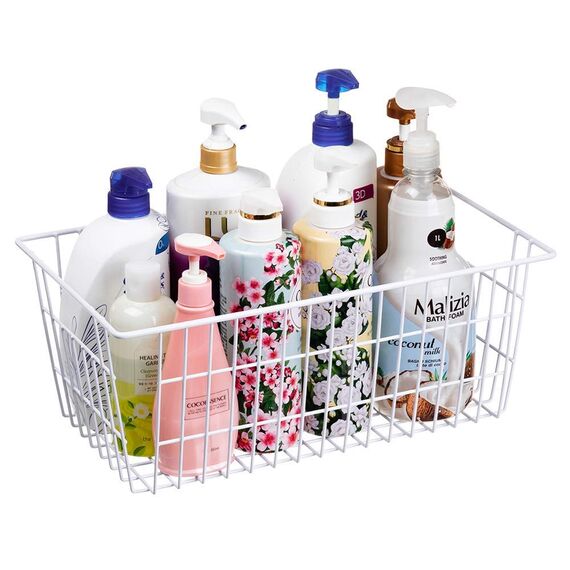 SANNO SANNO Draht-Aufbewahrungskörbe Gefrierkörbe Bauernhaus-Organisator-Aufbewahrungsbehälter Große Organisator-Behälter für Speisekammer-Organisation Aufbewahrungsbehälter Rack mit Griffen-Set von 2