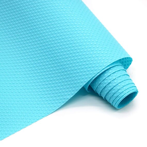 Hersvin Schubladenmatte 30cmx150cmx3 Stücke Antirutschmatte Schrankpapier Schubladeneinlage Eva Wasserfest Nicht Klebende rutschfeste Unterlage Teppich für Küchenschränke Regal Esstisch (Blau/Punkt)