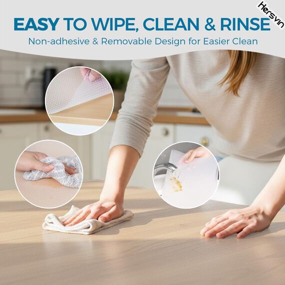 Hersvin Regaleinlage, 30,5 cm x 50,8 m, Nicht klebend, Schubladeneinlagen, Eva, Küchenschrankabdeckung, Untertischmatte, waschbar, Kühlschrankauskleidung, Papier für Home Office