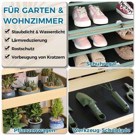 Hersvin Schubladenmatte 60cmx500cm Schubladeneinlage Eva Schrankpapier Nicht Klebende Wasserfest Unterlage Teppich für Küchenschränke Regalschrank (Schwarz Punkt)