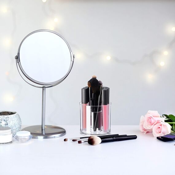 Relaxdays Wattestäbchen Aufbewahrung im 3er Set, Wattepadhalter, mit Deckel, pflegeleicht, Acryl Organizer, weiß 10026558_49