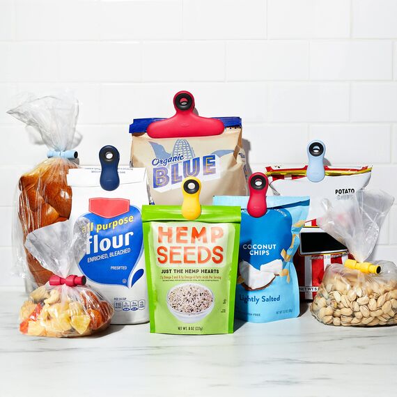 OXO Good Grips Sammelbeutelklammer, 8-teiliges Set, sortiert