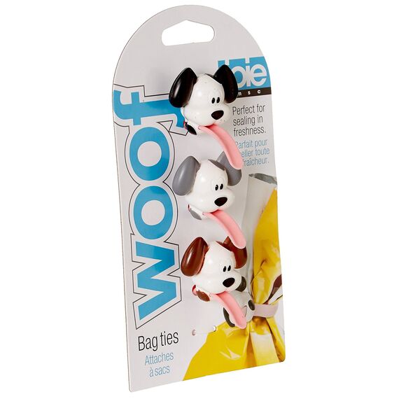 Joie Tütenclip Woof aus Silikon und Kunststoff hergestellt, 3er-Set, Maße: ‎15 x 4 x 3.3 cm, 12605, Sortiert, Weiß