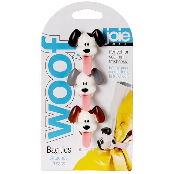 Joie Tütenclip Woof aus Silikon und Kunststoff hergestellt, 3er-Set, Maße: ‎15 x 4 x 3.3 cm, 12605, Sortiert, Weiß