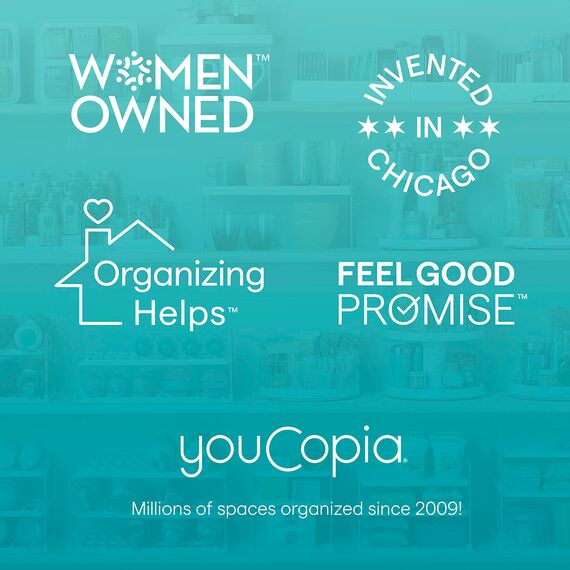 YouCopia UpSpace Verstellbarer Wasserflaschen-Organizer für Küchenschrank und Speisekammer, Trinkgläser und Weinflaschenhalter, 3 Fächer, Weiß