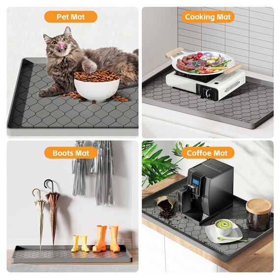 Winisok Silikon-Untertischmatte, 101,6 x 55,9 cm, Küchenutensilien und Gadgets, Regaleinlage und Schrankschutz, Organizer und Aufbewahrung, wasserdichtes Badezimmer-Tablett