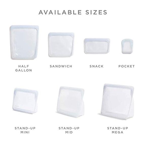 Stasher Silikonbeutel, stehend, Esche