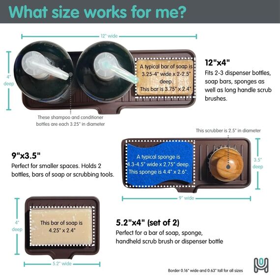 Happitasa Silikon-Seifenschale und Schwammhalter mit Abfluss-Chute, 2 Stück (Sand-Dollar, 13 x 10 cm)