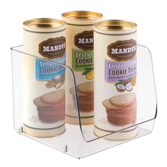 mDesign 8er-Set Aufbewahrungsbox für den Küchenschrank oder die Vorratskammer – stapelbare Küchen Ablage aus Kunststoff – großer Stapelbehälter für Küche, Bad oder Schlafzimmer – durchsichtig