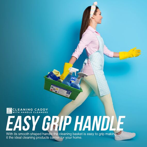 Aufbewahrungskorb mit Griff, ideal unter der Küchenspüle, für Reinigungsmittel, als Werzeugaufbewahrung Grün, 2 Stück