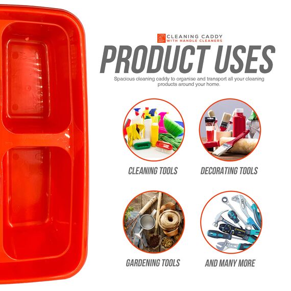 Aufbewahrungskorb mit Griff, ideal unter der Küchenspüle, für Reinigungsmittel, als Werzeugaufbewahrung Rot, 2 Stück