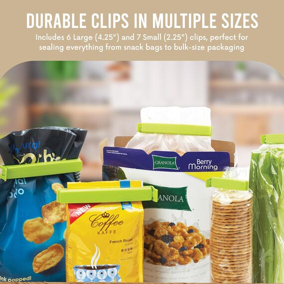 LINDEN SWEDEN Twixit Beutelklammern – halten Lebensmittel frisch, verhindern Verschütten, halten Lebensmittel frisch, verhindern Verschütten, ideal für Aufbewahrung und Organisation, mikrowellen-,