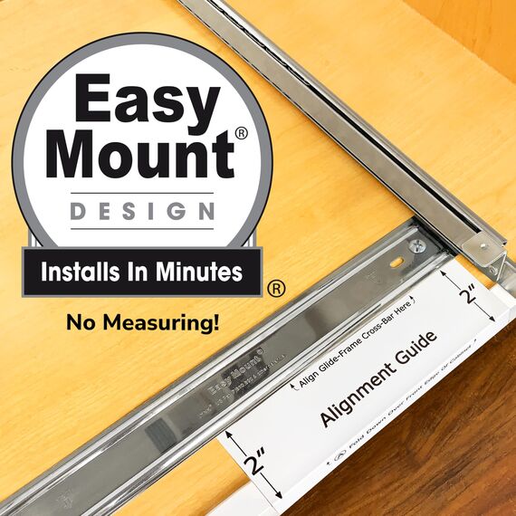 LYNK PROFESSIONAL® Ausziehbarer Schrank-Organizer, 27,9 x 53,3 cm, ausziehbare Schubladen für Küchenschränke, ausziehbare Speisekammerregale, Heimregal-Organizer, lebenslange Herstellergarantie, Chrom