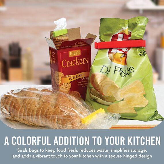 LINDEN SWEDEN Twixit Beutelklammern – halten Lebensmittel frisch, verhindern Verschütten, halten Lebensmittel frisch, verhindern Verschütten, ideal für Aufbewahrung und Organisation, mikrowellen-,