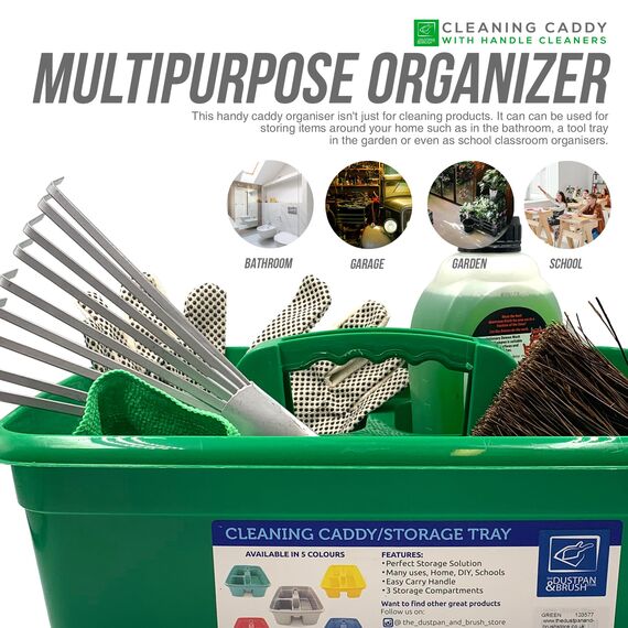 Aufbewahrungskorb mit Griff, ideal unter der Küchenspüle, für Reinigungsmittel, als Werzeugaufbewahrung Grün, 2 Stück