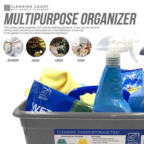 Aufbewahrungskorb mit Griff, ideal unter der Küchenspüle, für Reinigungsmittel, als Werzeugaufbewahrung Mehrfarbig, 5er-Pack