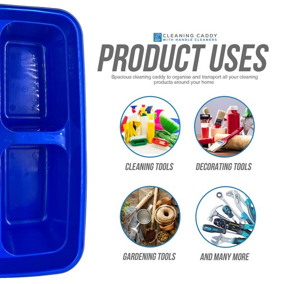 Aufbewahrungskorb mit Griff, ideal unter der Küchenspüle, für Reinigungsmittel, als Werzeugaufbewahrung Blau, 2 Stück