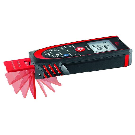 Leica DISTO D2 – funktioneller Laser Entfernungsmesser mit Bluetooth (App-Nutzung) für Distanz-, Flächen- und Volumenmessungen (Innenbereich & automatische Endstückerkennung)