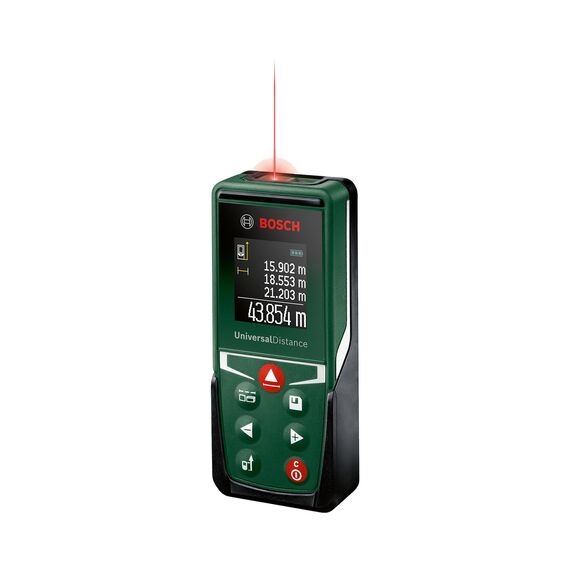 Bosch Laserentfernungsmesser UniversalDistance 50 (Distanz bis 50m präzise messen, Messfunktionen, Speicherfunktion, im Karton)