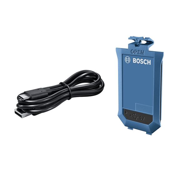 Bosch Professional Laser-Entfernungsmesser GLM 50-23 G (grüner Laser, Neigungssensor, Reichweite: bis zu 50 m, robust, IP65, ± 1,5 mm, 2X AA-Batterie, Schlaufe) + GLM Lithium-Ionen-Akku BA 3.7V 1.0Ah