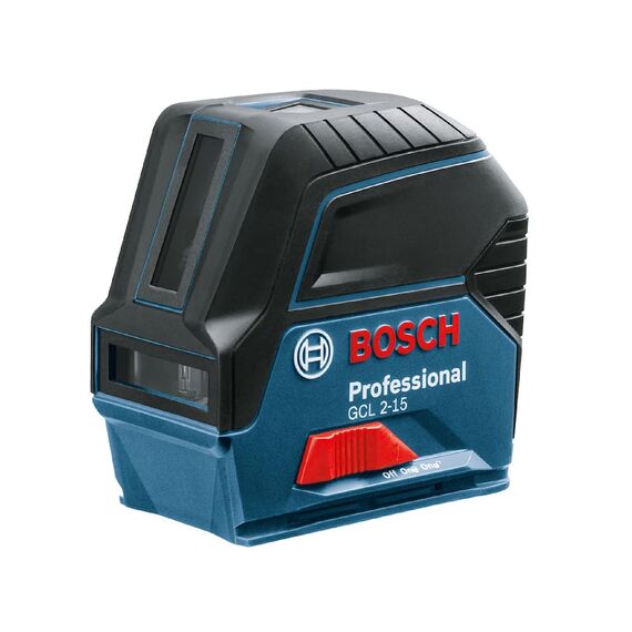 Bosch Professional Kreuzlinienlaser GCL 2-15 mit Halterung, 3x AA Batterien, Zieltafel, Schutztasche, Einlage für L-BOXX, Karton (Arbeitsbereich: 15m)