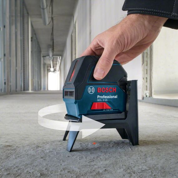 Bosch Professional Kreuzlinienlaser GCL 2-15 mit Halterung, 3x AA Batterien, Zieltafel, Schutztasche, Einlage für L-BOXX, Karton (Arbeitsbereich: 15m)