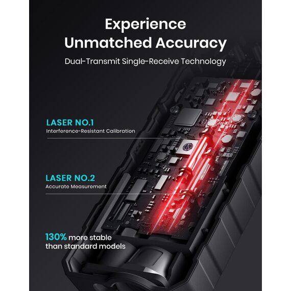 120M Laser Entfernungsmesser, MiLESEEY Lasermessgerät mit Elektronischer Neigungssensor, ±2mm Genauigkeit, Pythagoras, Fläche und Volumen, Hintergrundbeleuchtetes 2" LCD, Batterie enthalten