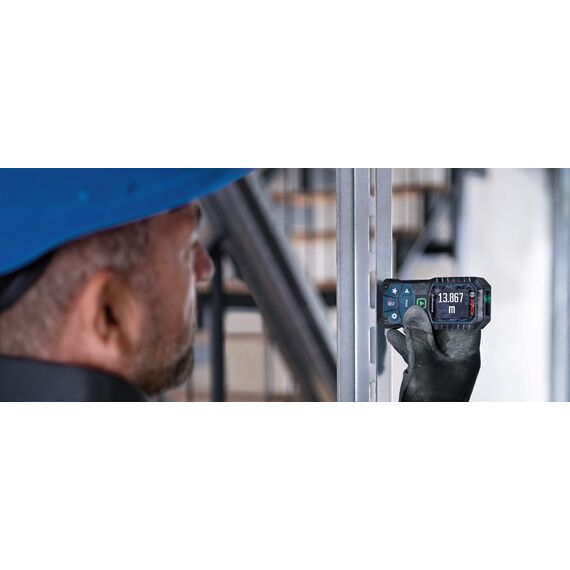 Bosch Professional Laser-Entfernungsmesser GLM 50-23 G (grüner Laser, Neigungssensor, Reichweite: bis zu 50 m, robust, IP65, ± 1,5 mm*, 2X AA-Batterie, Schlaufe, Tasche)