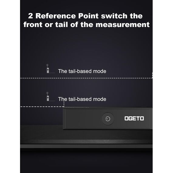 Laser Entfernungsmesser, OGETO Laser Entfernungsmesser mit LCD Hintergrundbeleuchtung, 99 Datensätze, M/In/Ft, Elektronischer Winkel, Pythagoras/Abstand/Fläche/Volumen Messungen (30m)