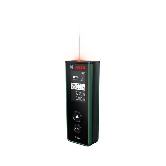 Bosch Laserentfernungsmesser Zamo Set mit 3 Adaptern im Premiumkarton (bis 20m einfach & präzise messen, 3. Gen.)