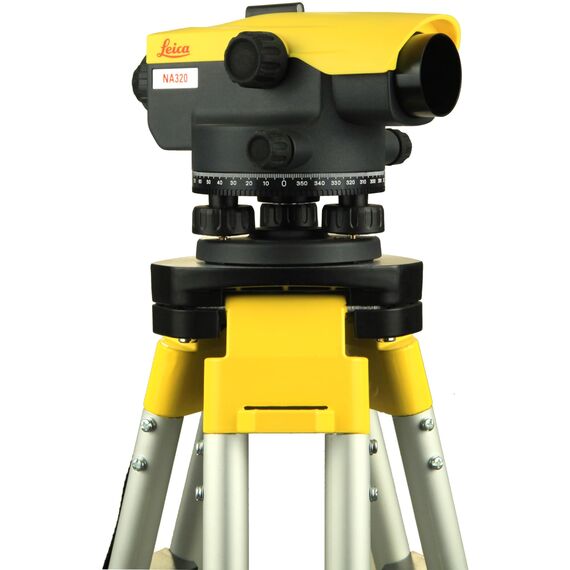 Leica NA320 – Automatisches optisches Nivelliergerät (20-fache Vergrößerung, Diopter-Zielsichtung, 36-mm-Objektivöffnung, Genauigkeit 2,5 mm)