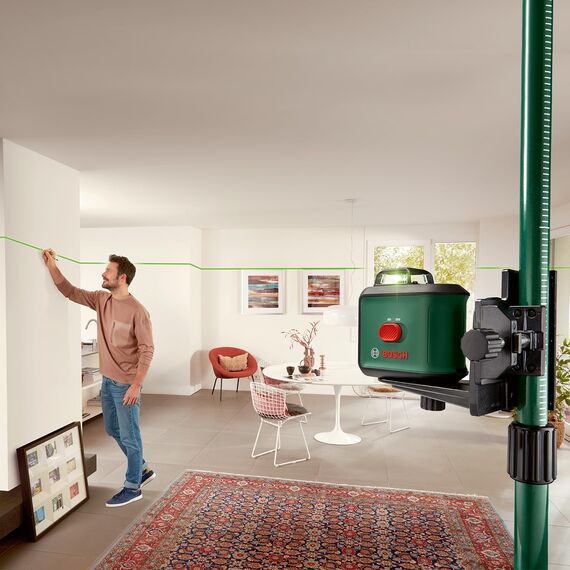 Bosch Teleskopstange TP 320 (höhenverstellbar von 106-320 cm zur schnellen und flexiblen Positionierung von Kreuzlinienlasern, im Karton)