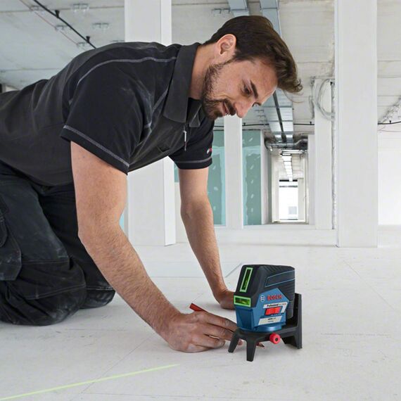 Bosch Professional 12V System Kreuzlinienlaser GCL 2-50 CG (1x Akku 12V + Ladegerät, grüner Laser, Innenbereich, mit App-Funktion und Halterung, sichtbarer Arbeitsbereich: bis 20 m, in L-BOXX)