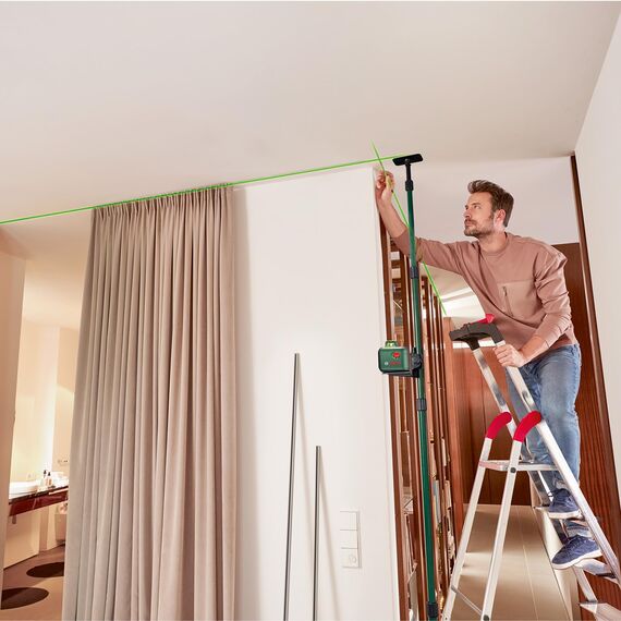 Bosch Teleskopstange TP 320 (höhenverstellbar von 106-320 cm zur schnellen und flexiblen Positionierung von Kreuzlinienlasern, im Karton)