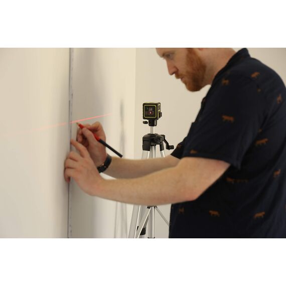Firecore Stativ, Verstellbares Laserstativ aus Aluminiumlegierung, 1.5m Stativ Laser mit Wasserwaage, 5/8"-11 Außengewinde und 1/4"-20 Gewindeadapter, ink. Tragetasche - FT1500D