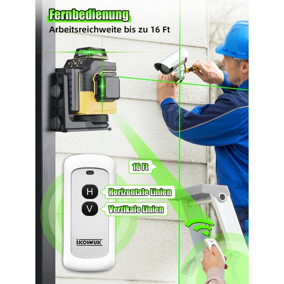 Kreuzlinienlaser mit Stativ,3x360 Grad Laser Wasserwaage mit 6000mAh Akku,Lnienlaser mit 150cm Teleskopstativ für Verlegung Bodenfliesen, Kreuzlinienlaser Grün mit 59-Zoll-Stativset